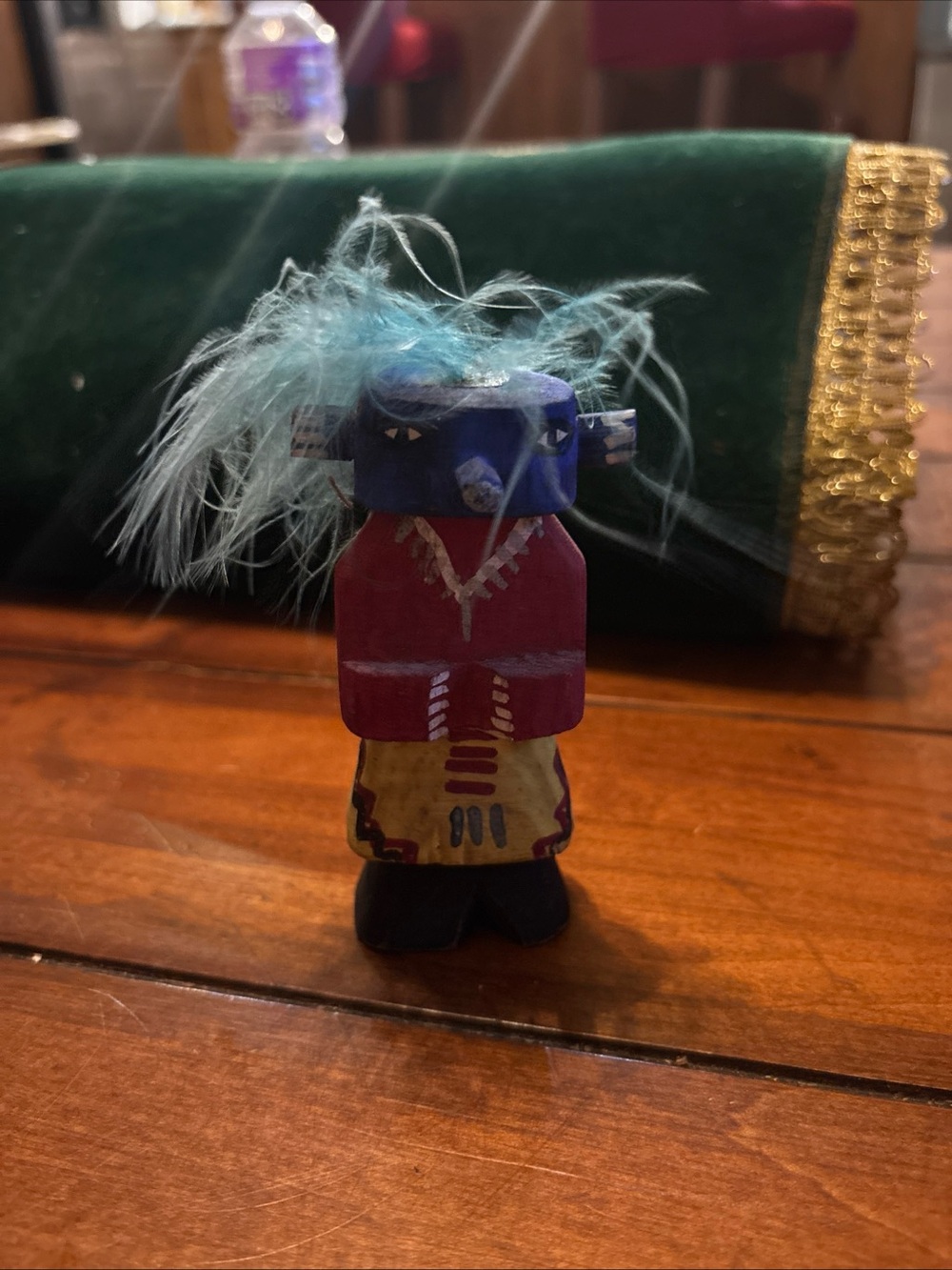 Vintage Route 66 Style Kachina Katsina Doll Hand Carved Painted Wood 4”